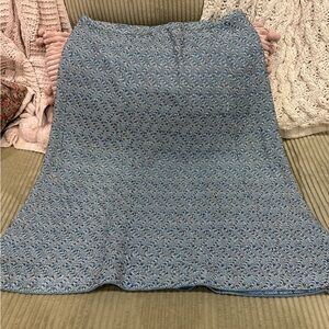 ST JOHN EVENING women’s sparkle blue silver knit dress skirt size 4